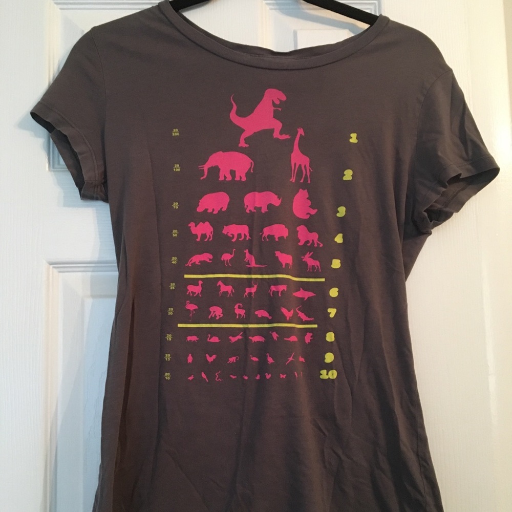 Loyal Army Dinosaur Eye Chart Tee Shirt M